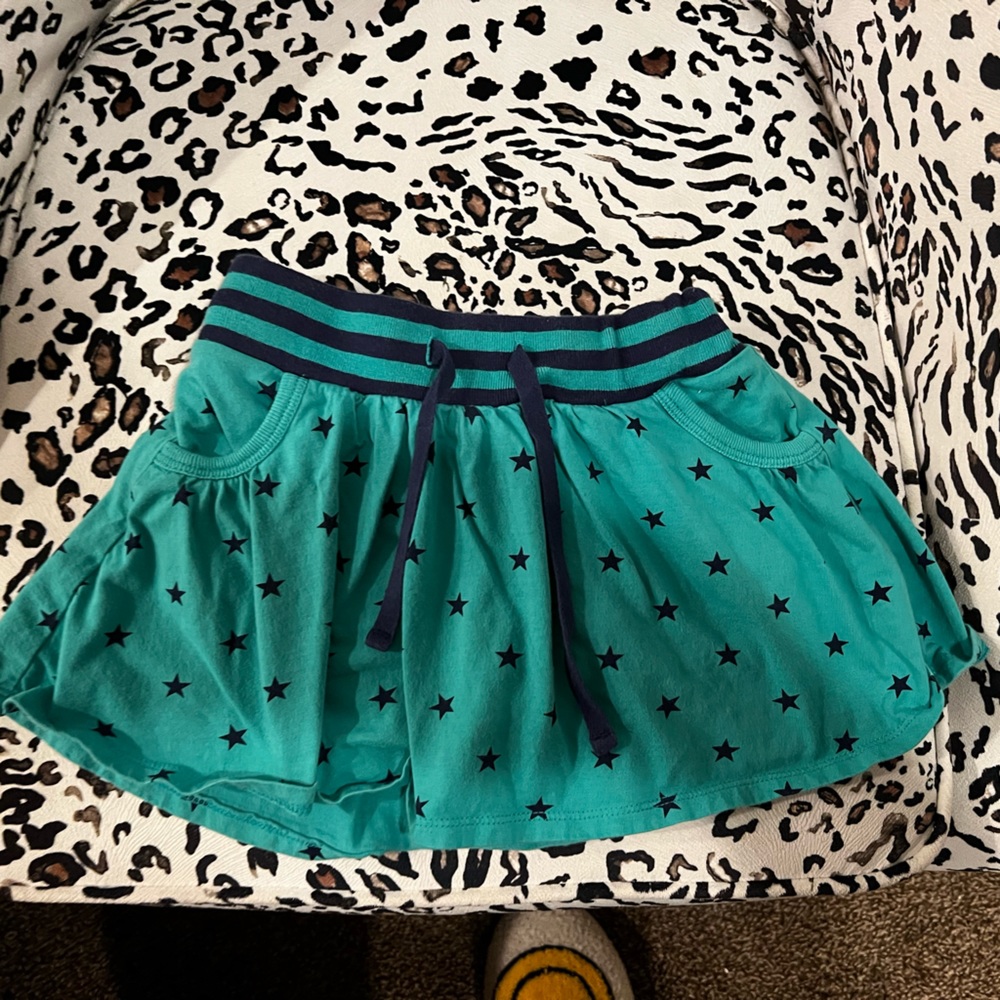 mini boden star print skirt skort 4/5 euc